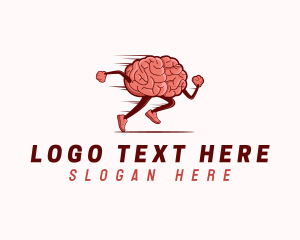 Running - Running Active Brain logo design
