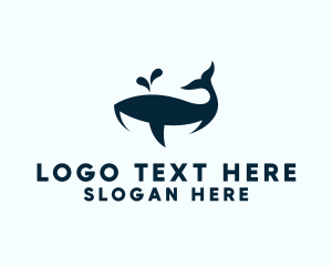 Oceanic - Whale Marine Aquarium logo design