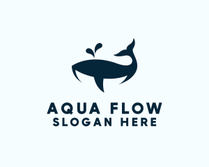 Fountain - Whale Marine Aquarium logo design