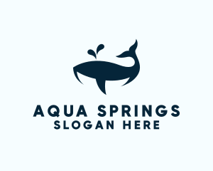 Fountain - Whale Marine Aquarium logo design