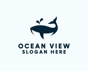 Whale Marine Aquarium logo design