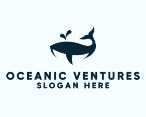 Whale Marine Aquarium logo design