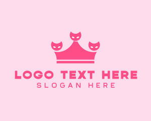 Jewel - Pink Crown Kittens logo design