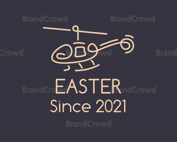Beige Chopper Line Art Logo