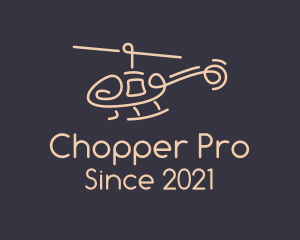 Chopper - Beige Chopper Line Art logo design