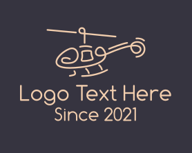 Minimalist - Minimalist Helicopter logo design