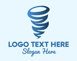 Meteorology - Blue Weather Tornado logo design