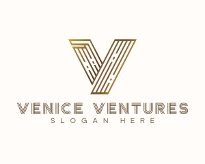 Luxury Modern Letter V logo design