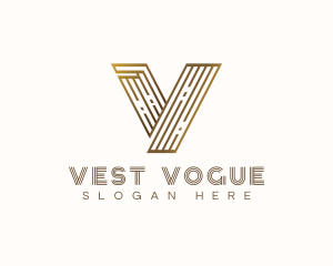 Luxury Modern Letter V logo design