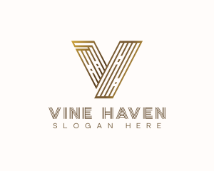 Luxury Modern Letter V logo design