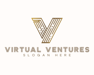 Luxury Modern Letter V logo design