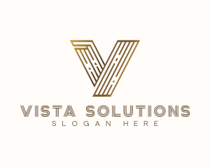 Luxury Modern Letter V logo design