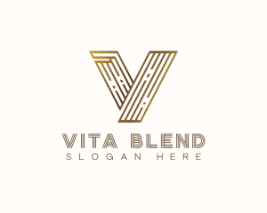 Luxury Modern Letter V logo design