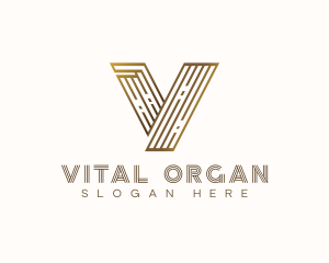 Luxury Modern Letter V logo design