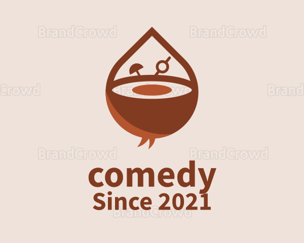 Brown Coconut Drink Logo