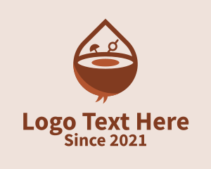 Summer Drink - Brown Coconut Drink logo design