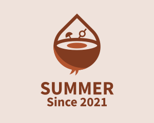 Brown Coconut Drink  logo design