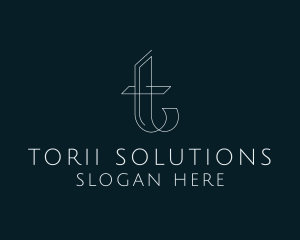 Elegant Boutique Letter T logo design