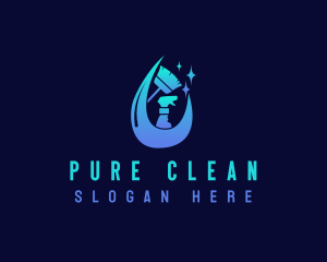 Cleaning Tool Sanitation logo design