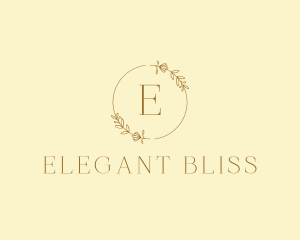 Golden Wedding Wreath logo design