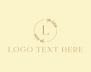 Skincare - Golden Wedding Wreath logo design