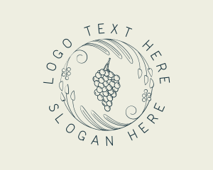 Wine - Natural Grapes Winery logo design