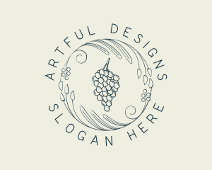 Natural Grapes Winery logo design