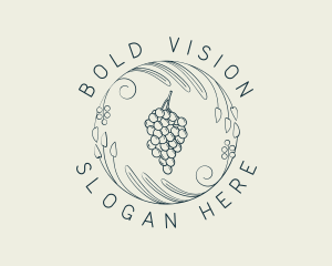 Natural Grapes Winery logo design