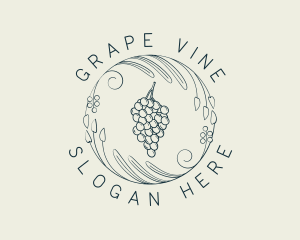 Grapes - Natural Grapes Winery logo design