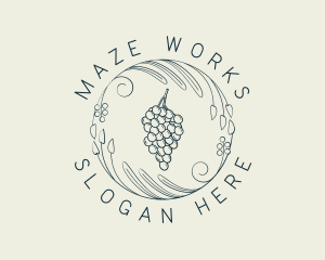 Natural Grapes Winery logo design