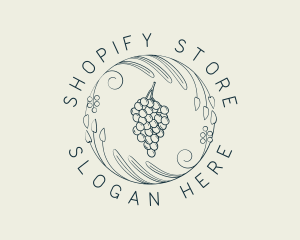 Natural Grapes Winery logo design