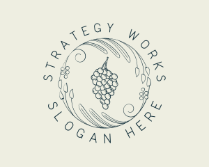 Natural Grapes Winery logo design