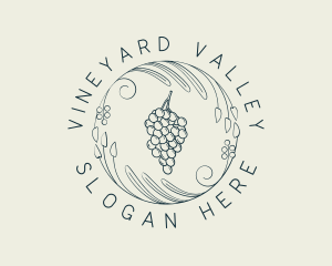 Winery - Natural Grapes Winery logo design