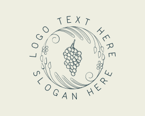 Fruit - Natural Grapes Winery logo design