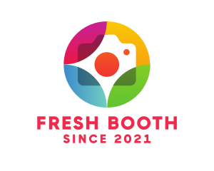 Booth - Camera Photo Booth logo design