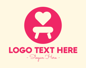 Round - Pink Love Seat logo design