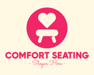 Seating - Pink Love Seat logo design