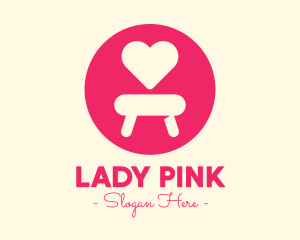 Pink Love Seat logo design