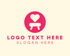 Pink Love Seat logo design