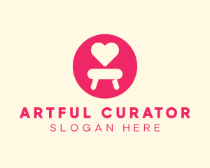 Pink Love Seat logo design