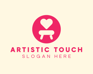 Pink Love Seat logo design