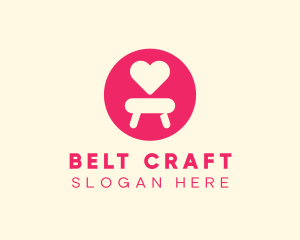 Pink Love Seat logo design