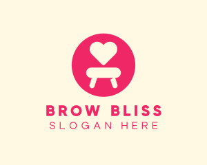 Pink Love Seat logo design