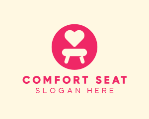 Pink Love Seat logo design