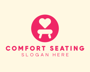 Pink Love Seat logo design