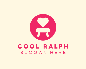 Pink Love Seat logo design