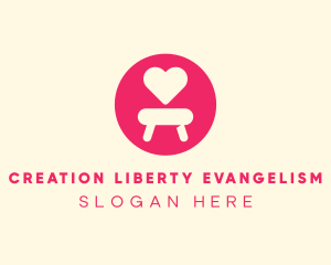 Pink Love Seat logo design