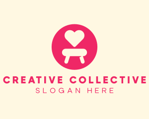 Pink Love Seat logo design