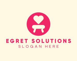 Pink Love Seat logo design