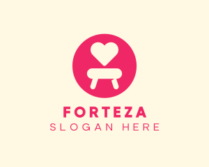 Pink Love Seat logo design